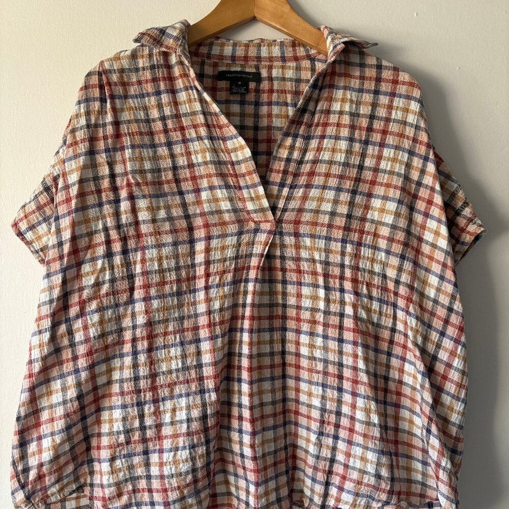French Connection Linen Flannel Top